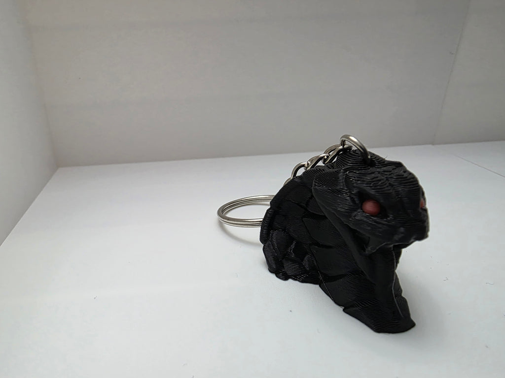 Black Cobra Head Keychain