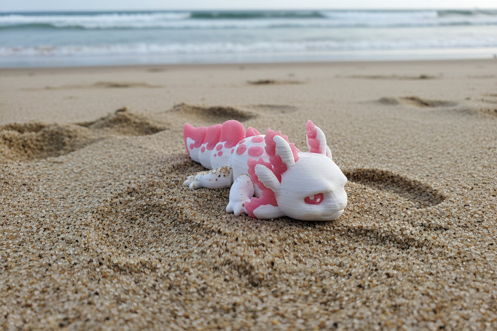 White and Pink Axolotls