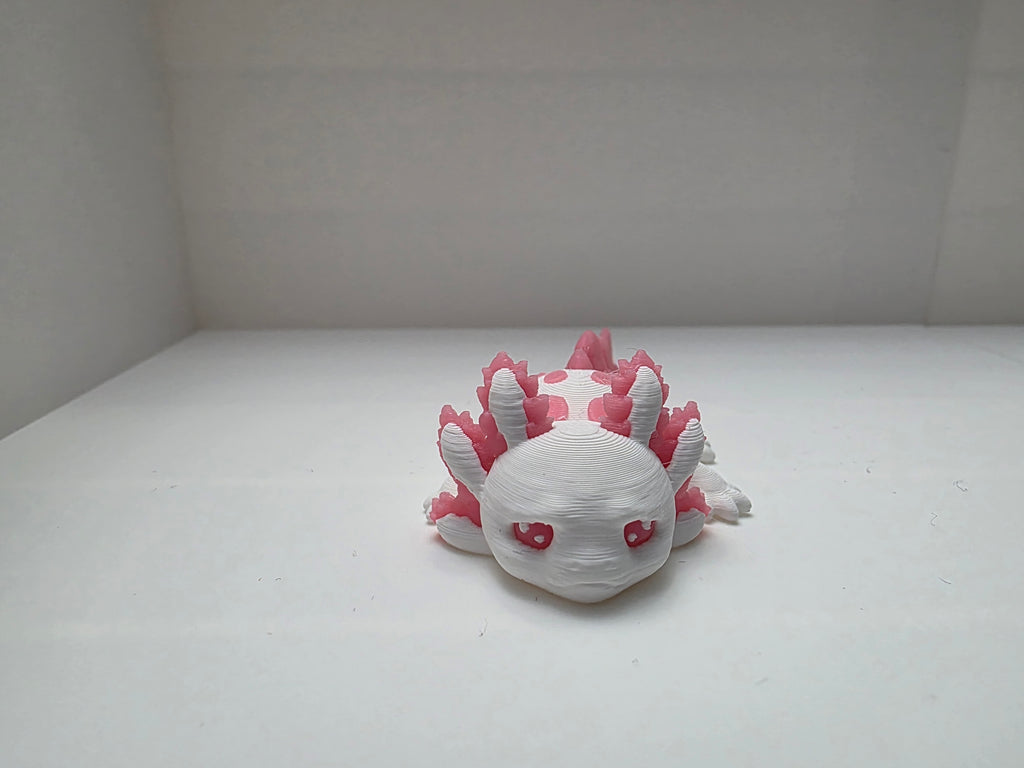 White and Pink Axolotls