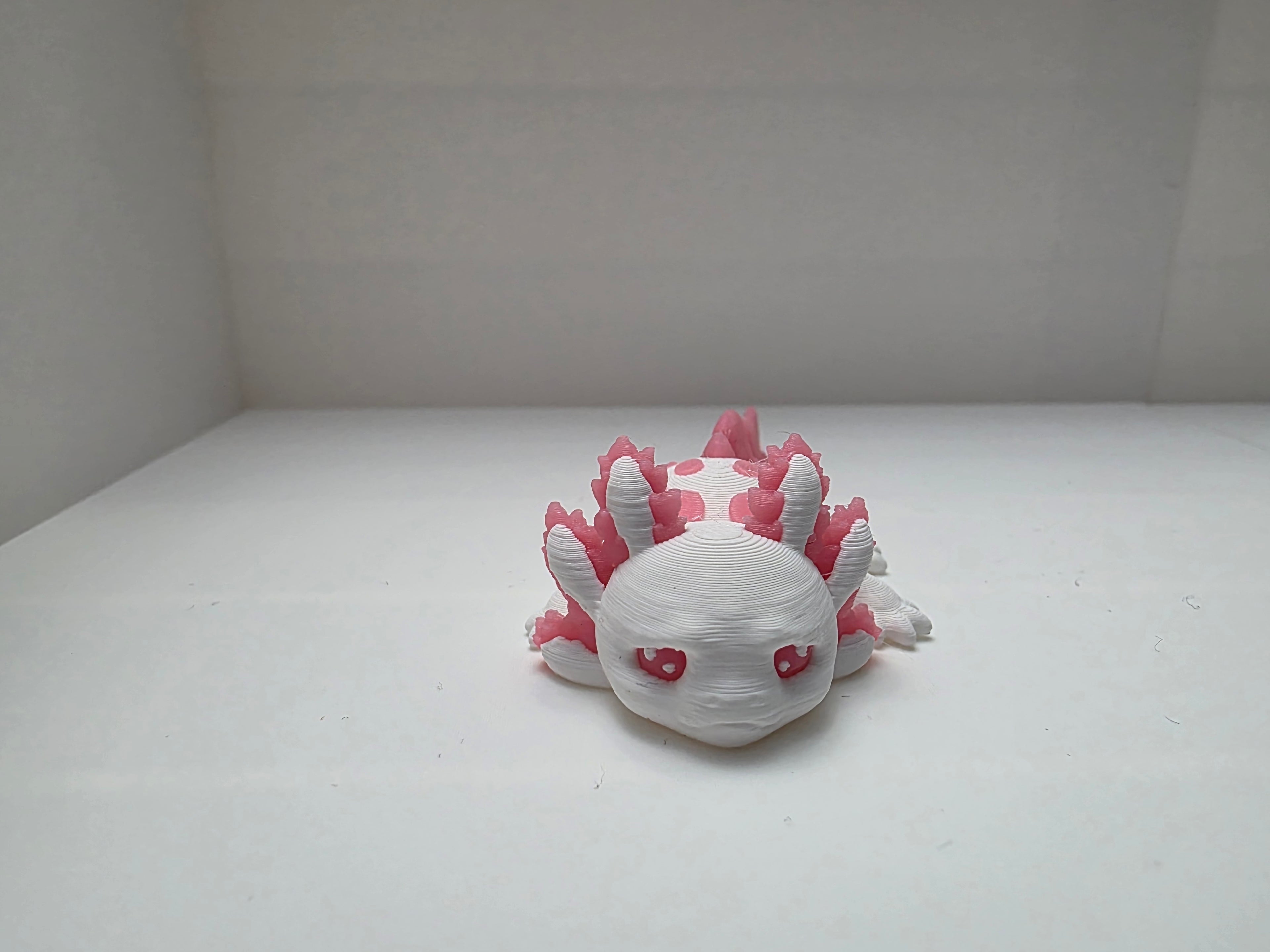 White and Pink Axolotls