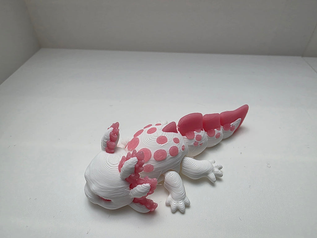 White and Pink Axolotls