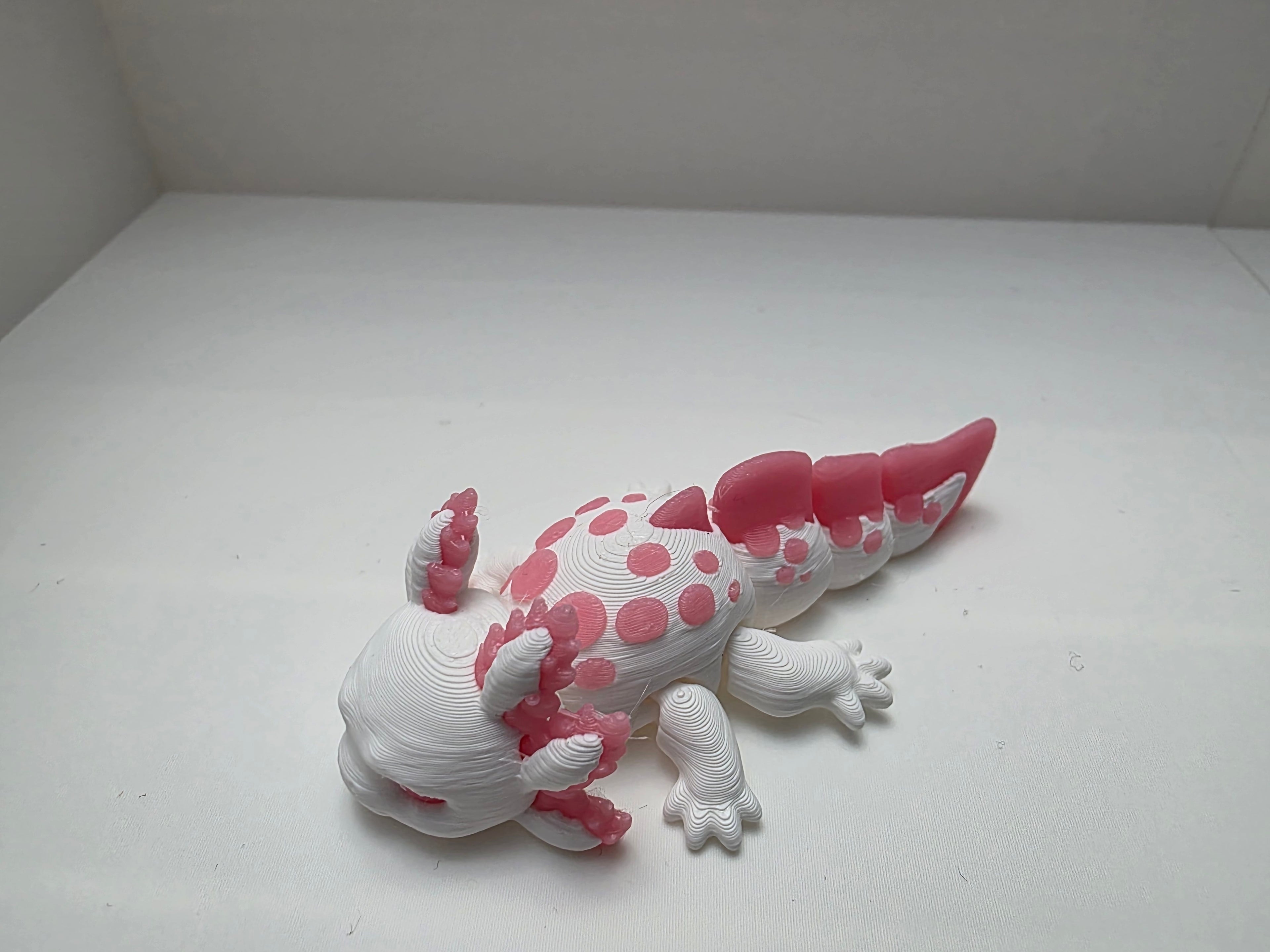 White and Pink Axolotls