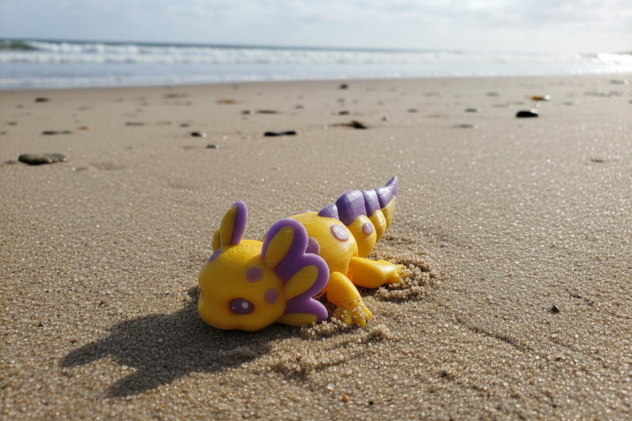 Yellow and Purple Axolotls