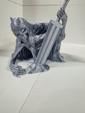 Silver skeleton knight dice tower